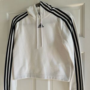 Adidas women’s white and black hoodie size xs